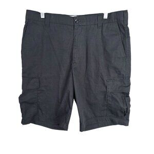 Mens WearGuard Black Cargo Shorts Polyester Cotton Blend 11" Inseam Size 36